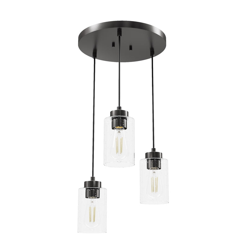 Hunter 13064 Three Light Pendant, Noble Bronze