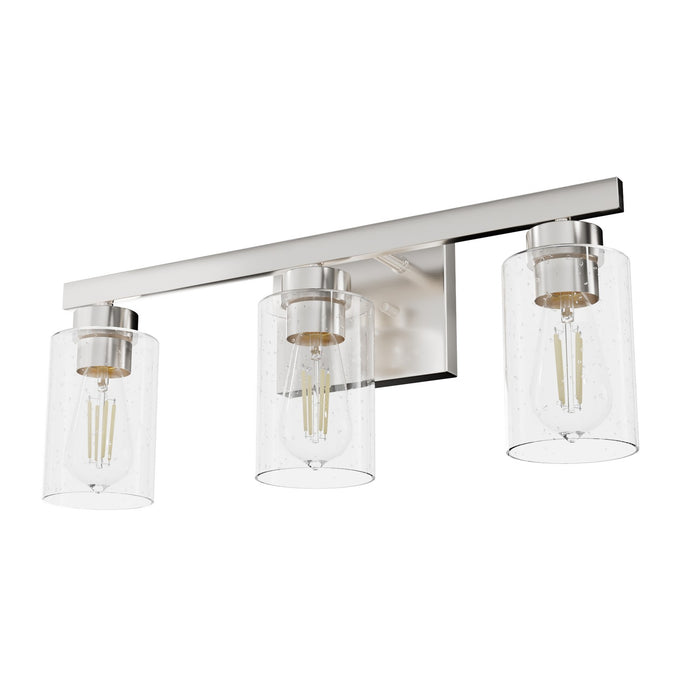 Hunter 13077 Three Light Bathroom Vanity, Brushed Nickel