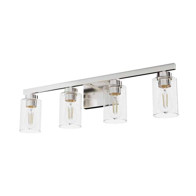 Hunter 13080 Four Light Bathroom Vanity, Brushed Nickel