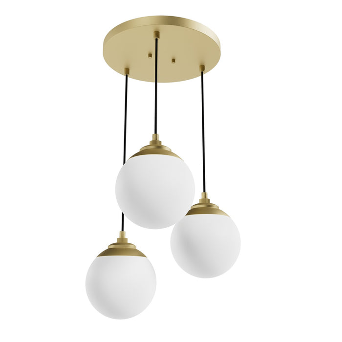 Hunter 19514 Three Light Cluster, Modern Brass