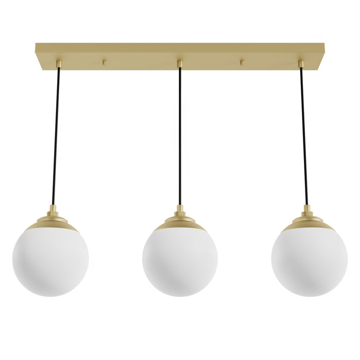 Hunter 19758 Three Light Linear Cluster, Modern Brass