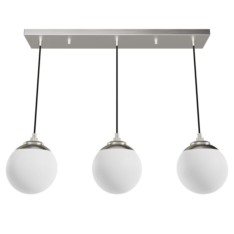 Hunter 19799 Three Light Pendant, Brushed Nickel