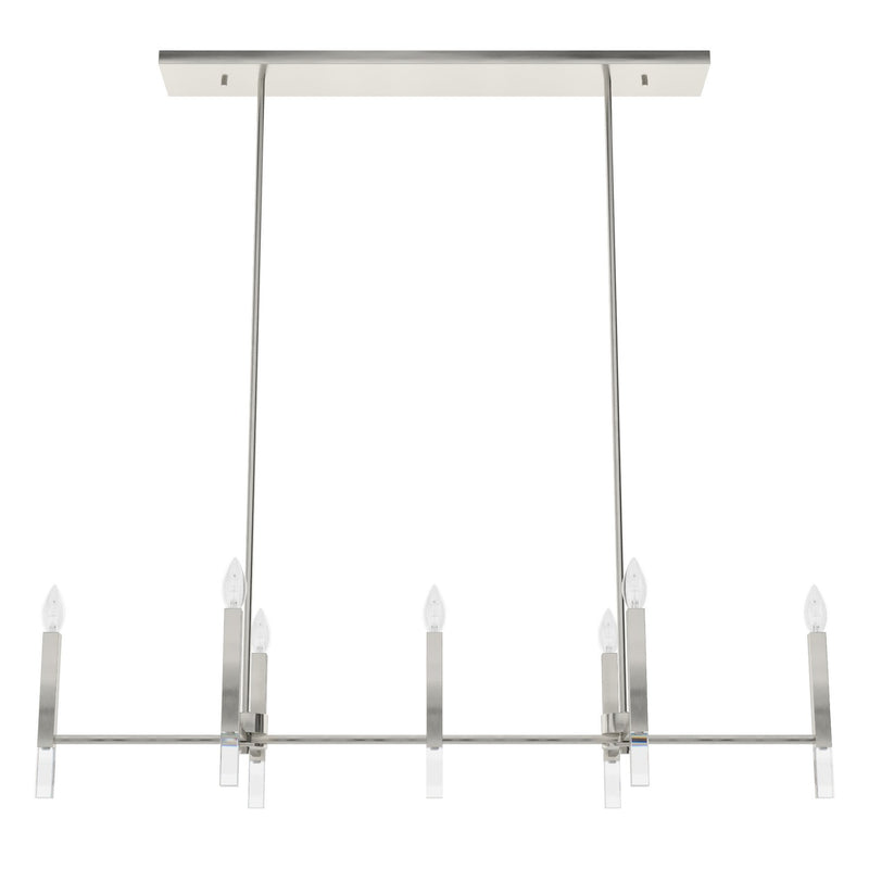 Hunter 19985 Seven Light Chandelier, Brushed Nickel