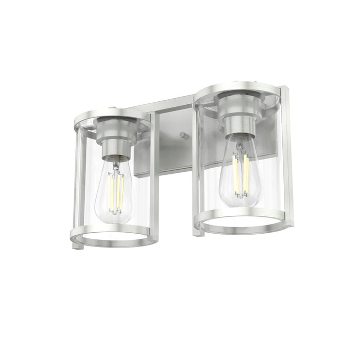 Hunter 48002 Two Light Bathroom Vanity, Brushed Nickel