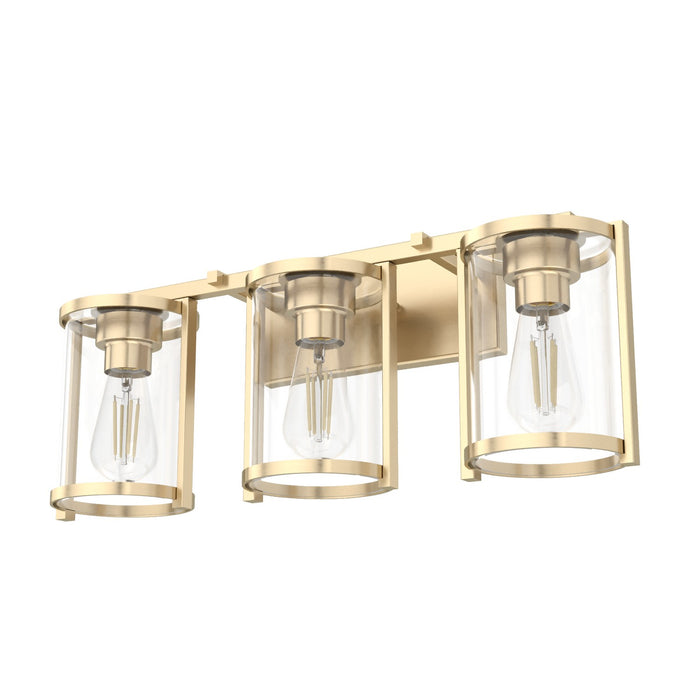 Hunter 48006 Three Light Bathroom Vanity, Alturas Gold