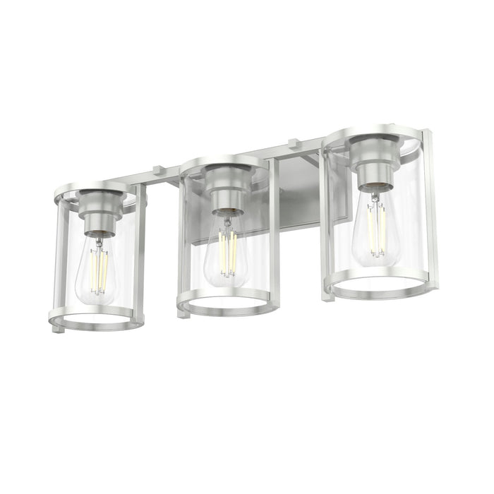 Hunter 48007 Three Light Bathroom Vanity, Brushed Nickel