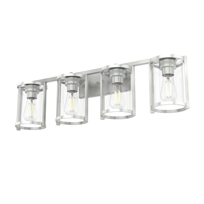 Hunter 48010 Four Light Bathroom Vanity, Brushed Nickel