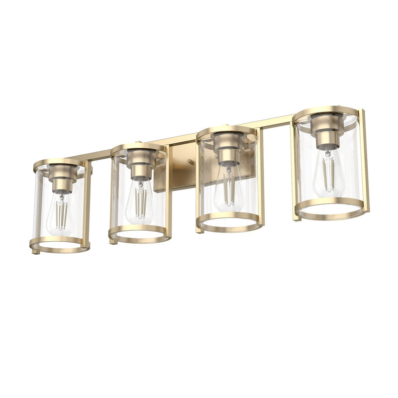 Hunter 48011 Four Light Bathroom Vanity, Alturas Gold