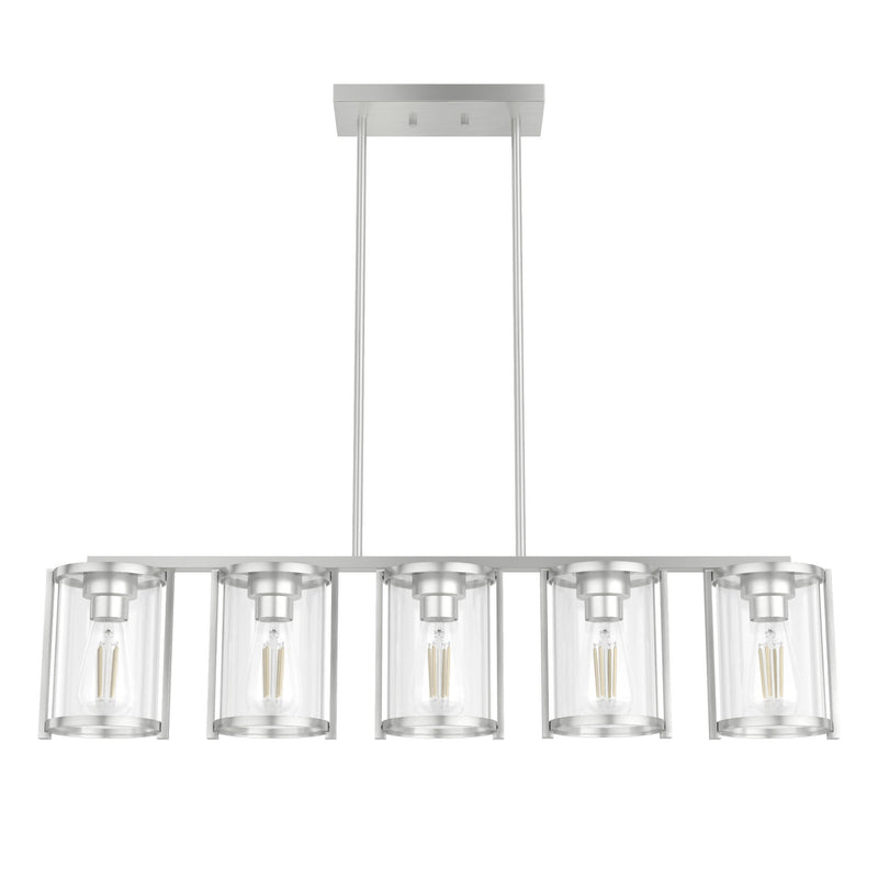 Hunter 48012 Five Light Chandelier, Brushed Nickel