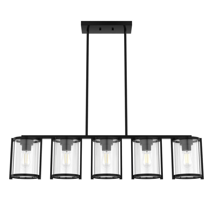 Hunter 48013 Five Light Chandelier, Matte Black