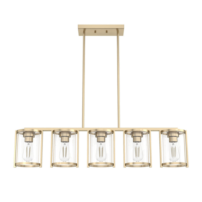 Hunter 48014 Five Light Chandelier, Alturas Gold