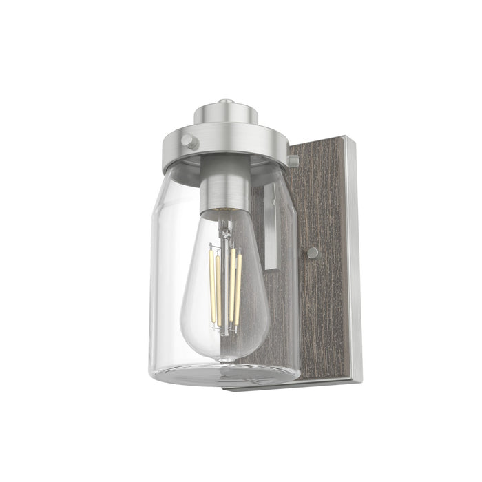 Hunter 48016 One Light Wall Sconce, Brushed Nickel