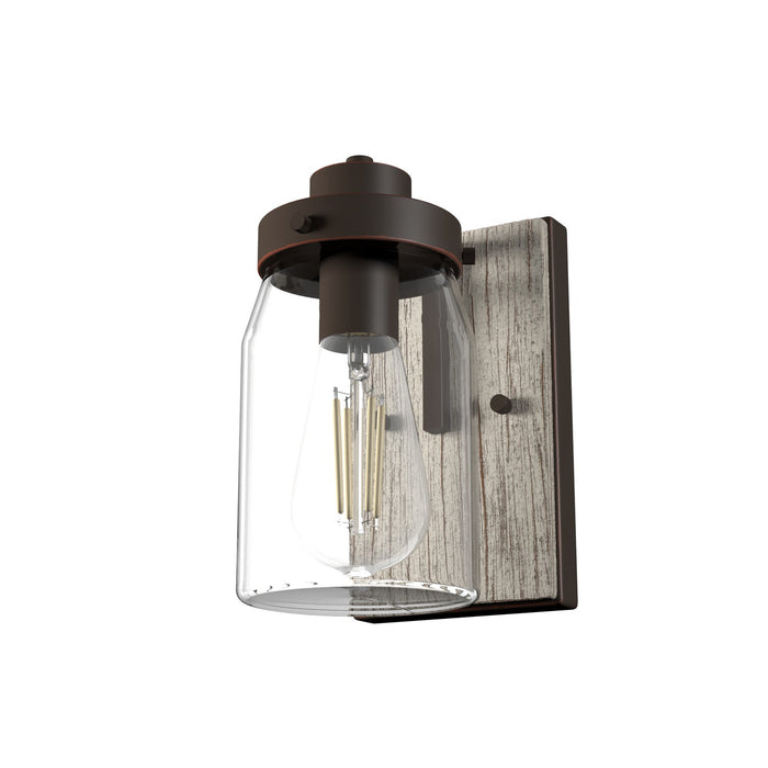 Hunter 48017 One Light Wall Sconce, Onyx Bengal