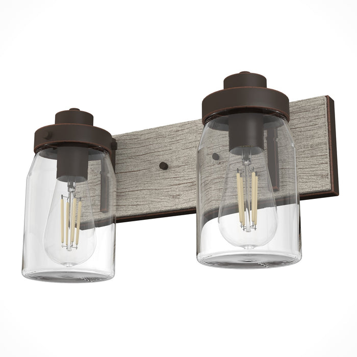Hunter 48018 Two Light Bathroom Vanity, Onyx Bengal