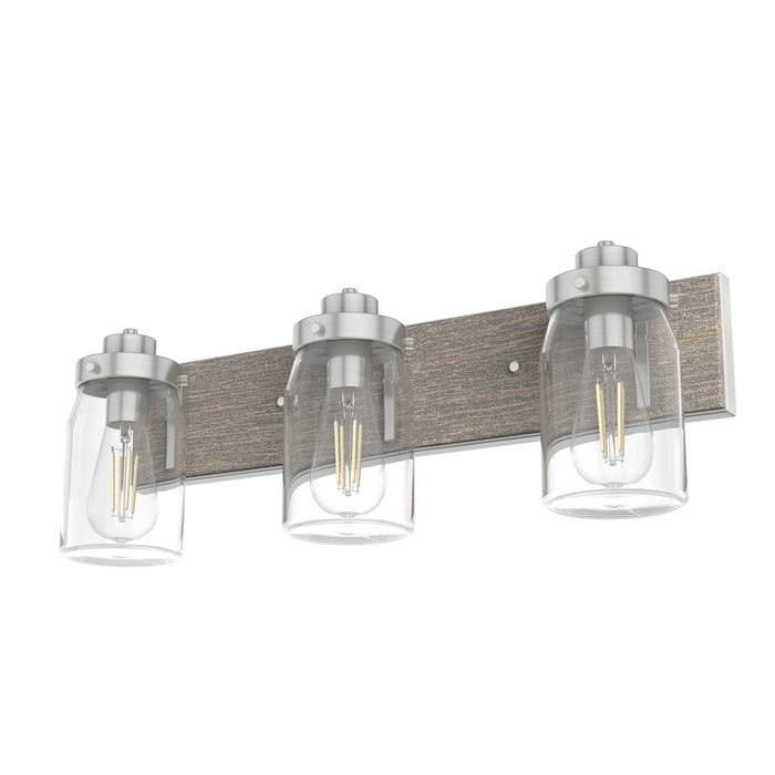Hunter 48020 Three Light Bathroom Vanity, Brushed Nickel