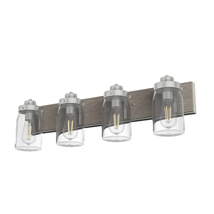 Hunter 48022 Four Light Bathroom Vanity, Brushed Nickel