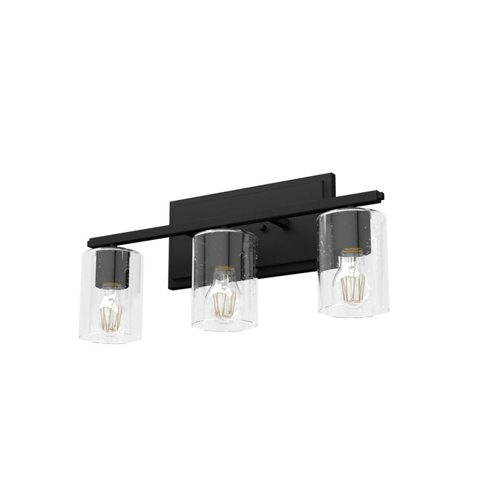 Hunter 48030 Three Light Bathroom Vanity, Natural Black Iron
