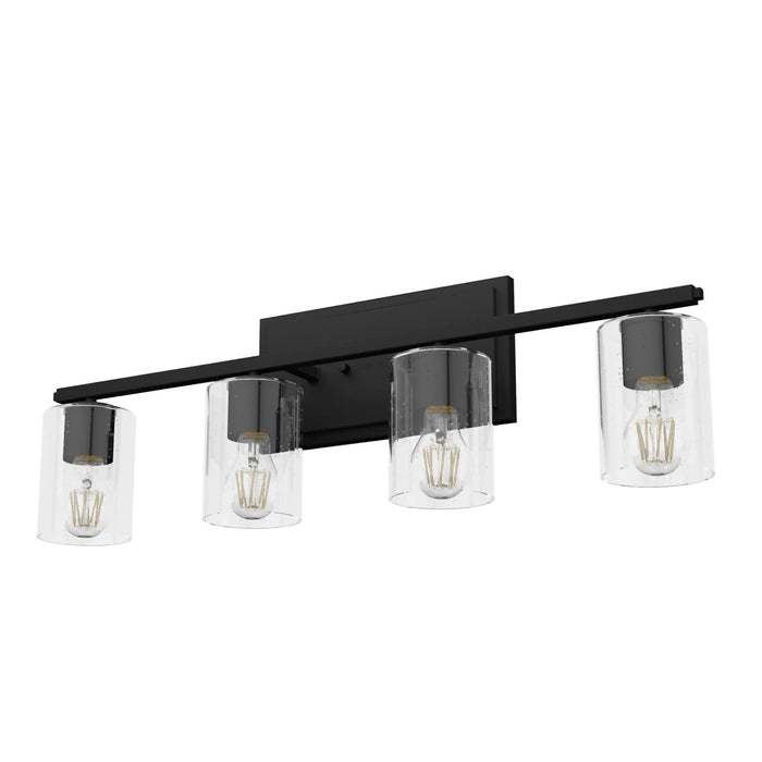 Hunter 48031 Four Light Bathroom Vanity, Natural Black Iron