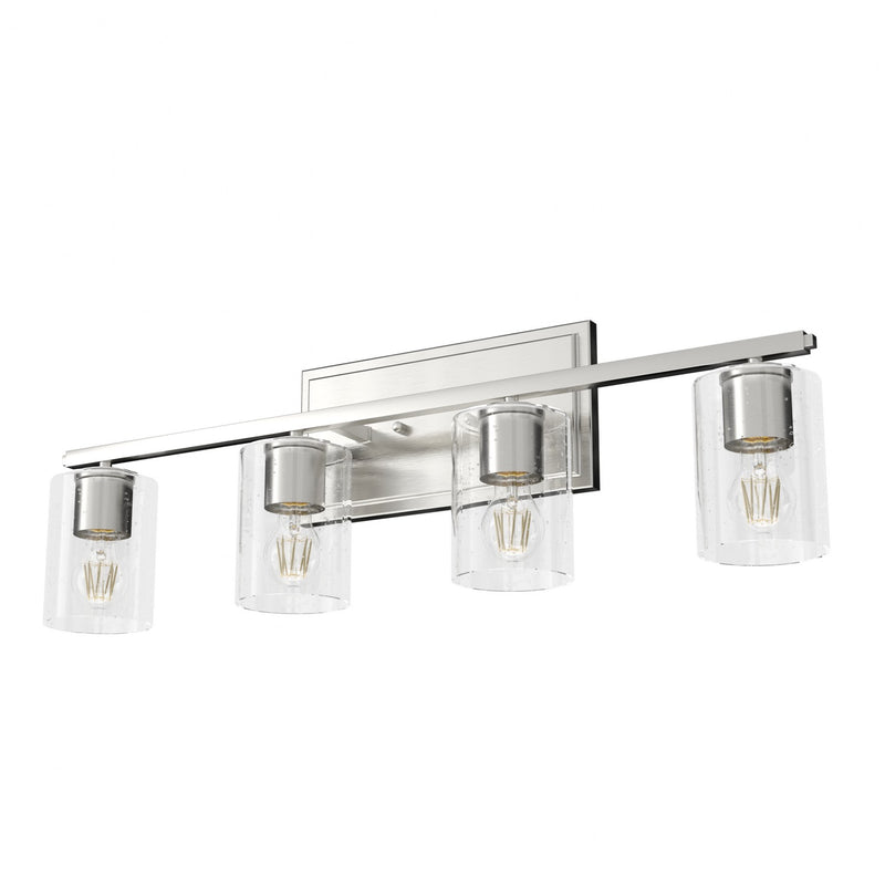 Hunter 48032 Four Light Bathroom Vanity, Brushed Nickel
