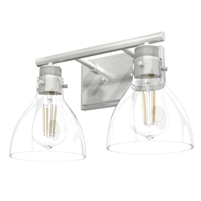 Hunter 48033 Two Light Bathroom Vanity, Brushed Nickel