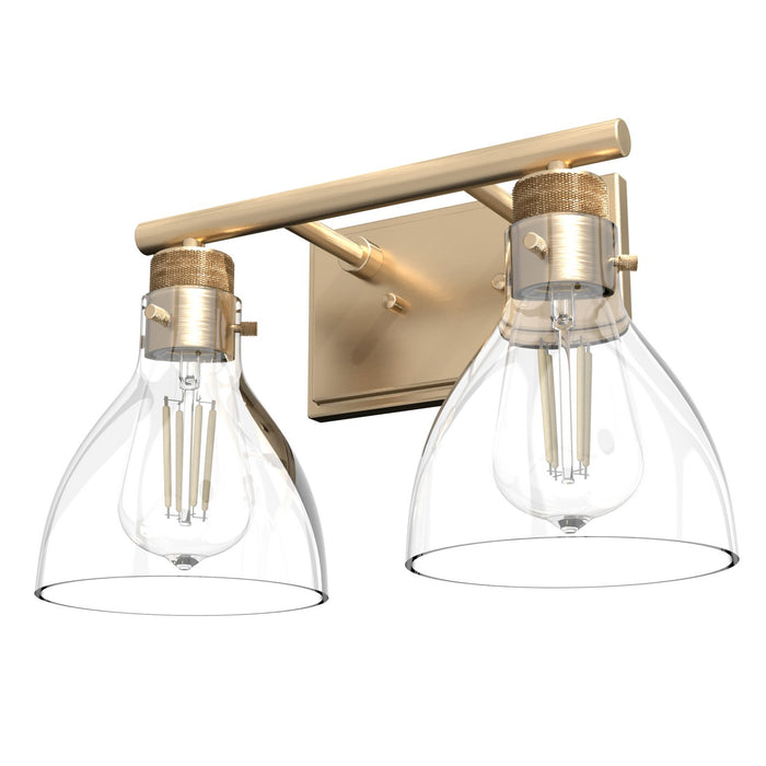 Hunter 48034 Two Light Bathroom Vanity, Alturas Gold