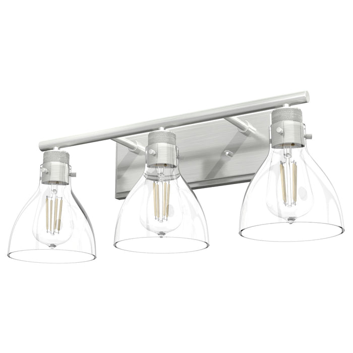 Hunter 48036 Three Light Bathroom Vanity, Brushed Nickel