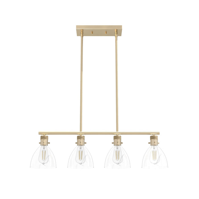 Hunter 48037 Four Light Linear Chandelier, Alturas Gold