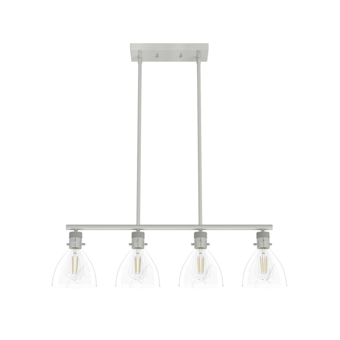 Hunter 48038 Four Light Chandelier, Brushed Nickel