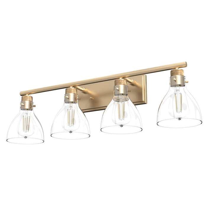 Hunter 48039 Four Light Bathroom Vanity, Alturas Gold