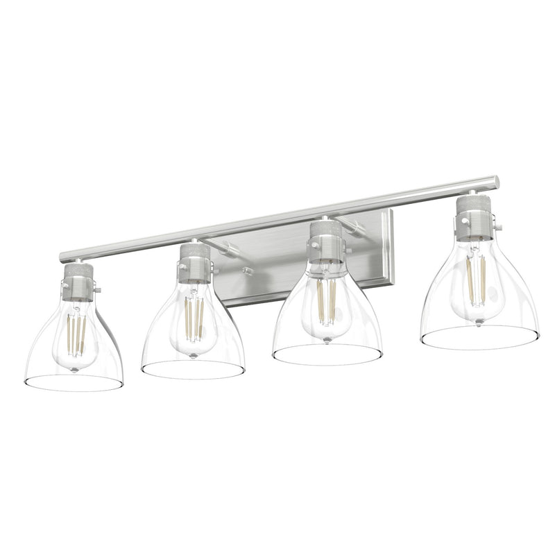 Hunter 48040 Four Light Bathroom Vanity, Brushed Nickel