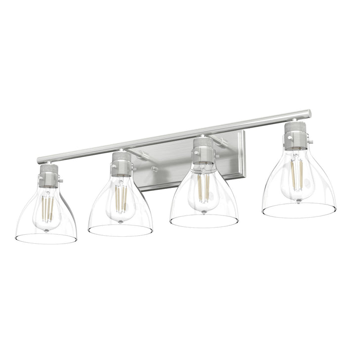 Hunter 48040 Four Light Bathroom Vanity, Brushed Nickel