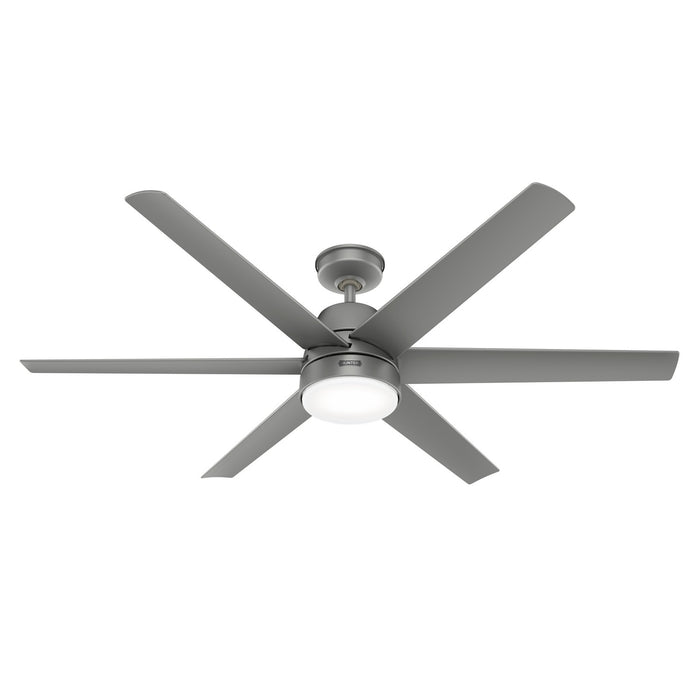 Hunter 51876 60" Ceiling Fan, Matte Silver