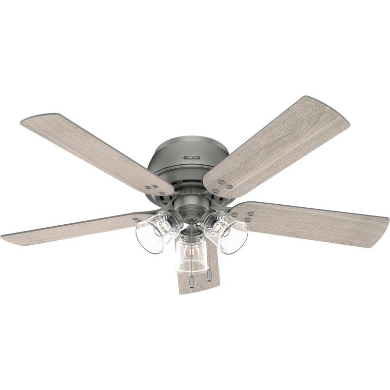 Hunter 52380 52" Ceiling Fan, Matte Silver