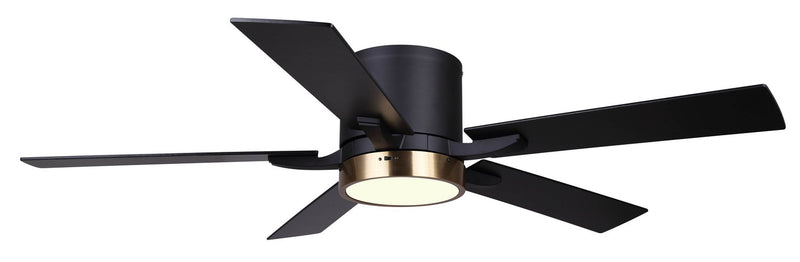 Canarm CF52QUI5BKG 52"Ceiling Fan, Matte Black And Gold
