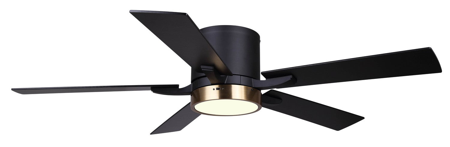 Canarm CF52QUI5BKG 52"Ceiling Fan, Matte Black And Gold