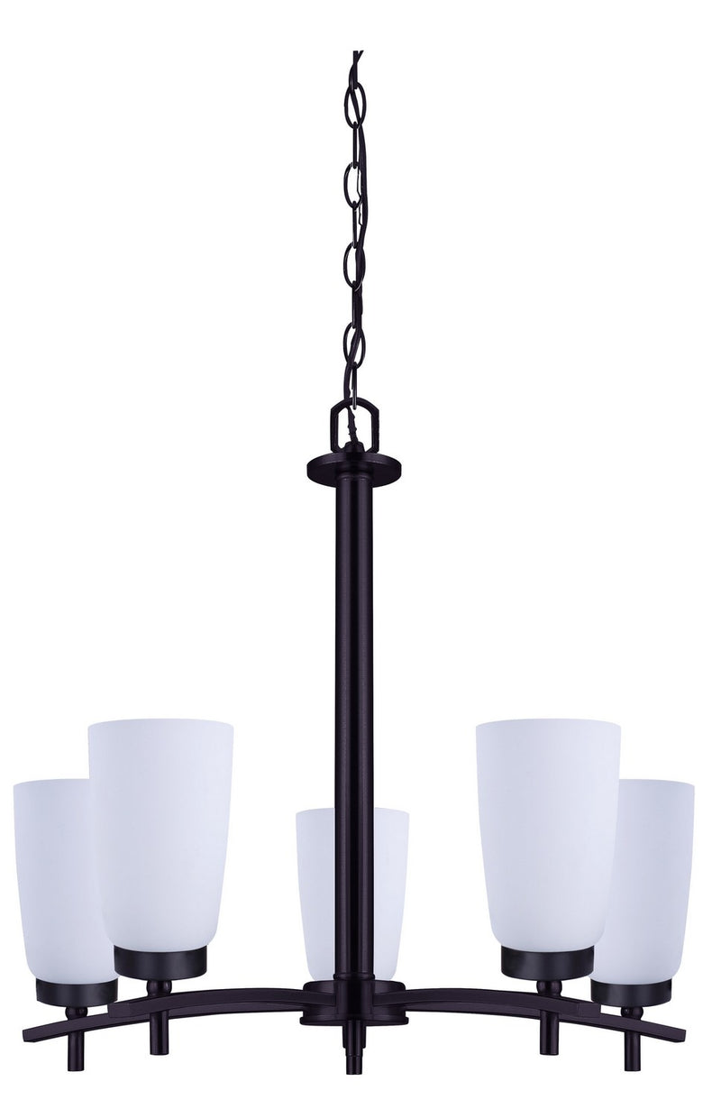 Canarm ICH326A05BK Five Light Chandelier, Matte Black