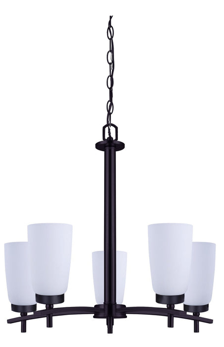 Canarm ICH326A05BK Five Light Chandelier, Matte Black