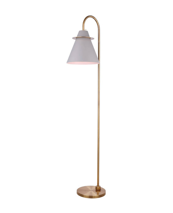 Canarm IFL1076A66MGG One Light Floor Lamp, Gold/Grey/White