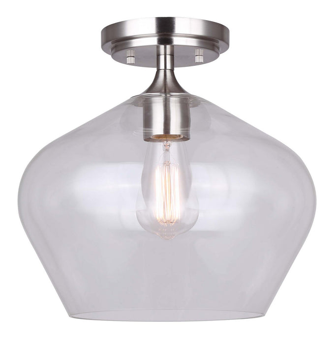 Canarm IFM1102A12BN One Light Flush Mount, Brushed Nickel