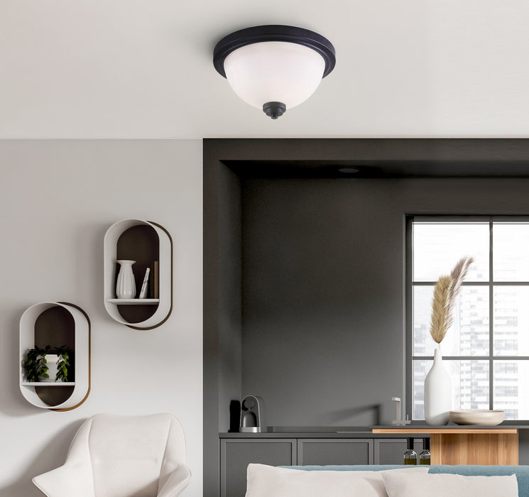 Canarm IFM326A13BK Two Light Flush Mount, Matte Black