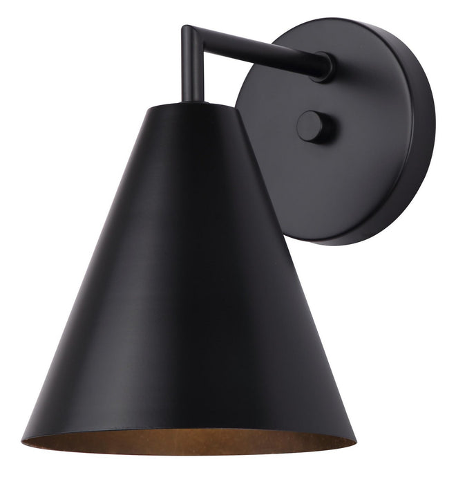 Canarm IOL579BK One Light Outdoor Wall Mount, Matte Black