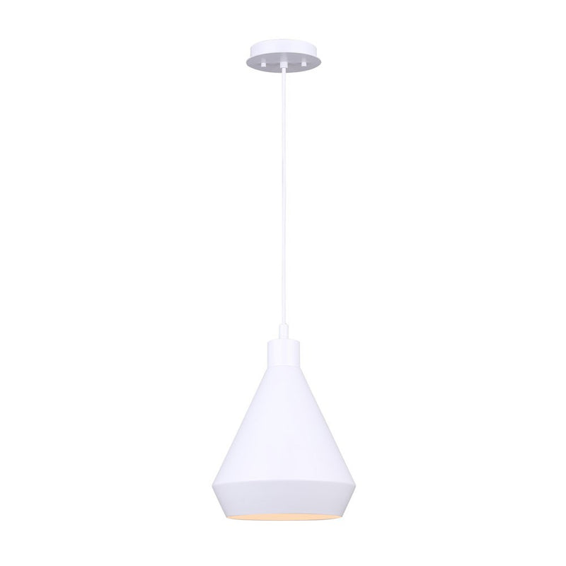 Canarm IPL1020A01WH One Light Pendant, Matte White