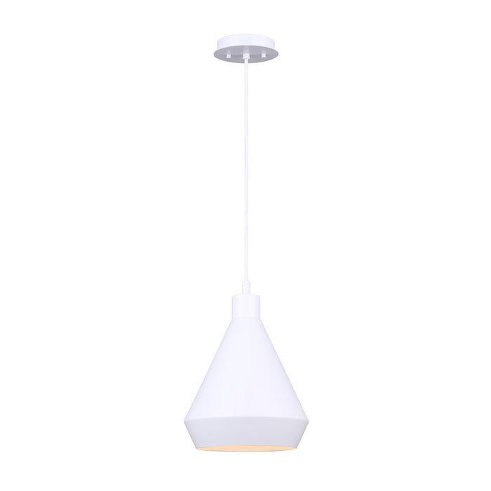 Canarm IPL1020A01WH One Light Pendant, Matte White