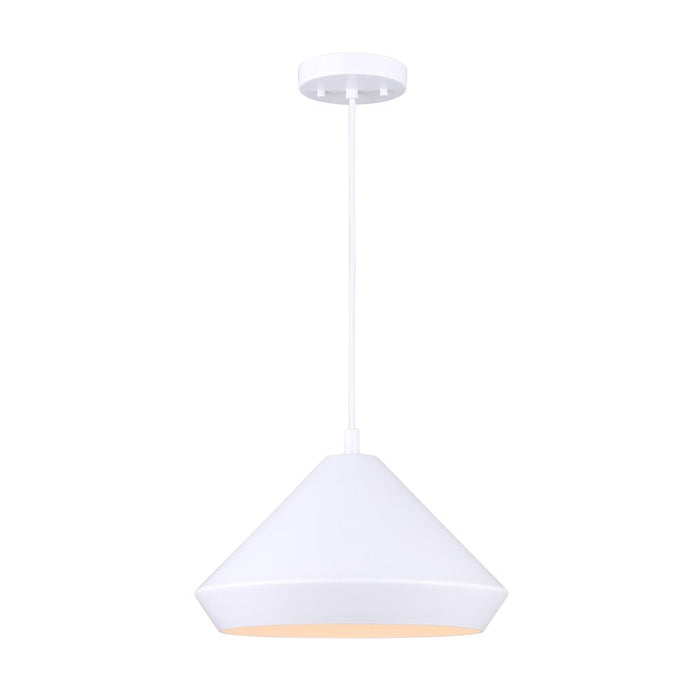 Canarm IPL1020A13WH One Light Pendant, Matte White