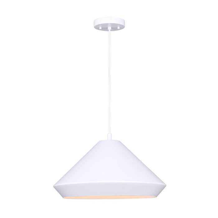 Canarm IPL1020A16WH One Light Pendant, Matte White