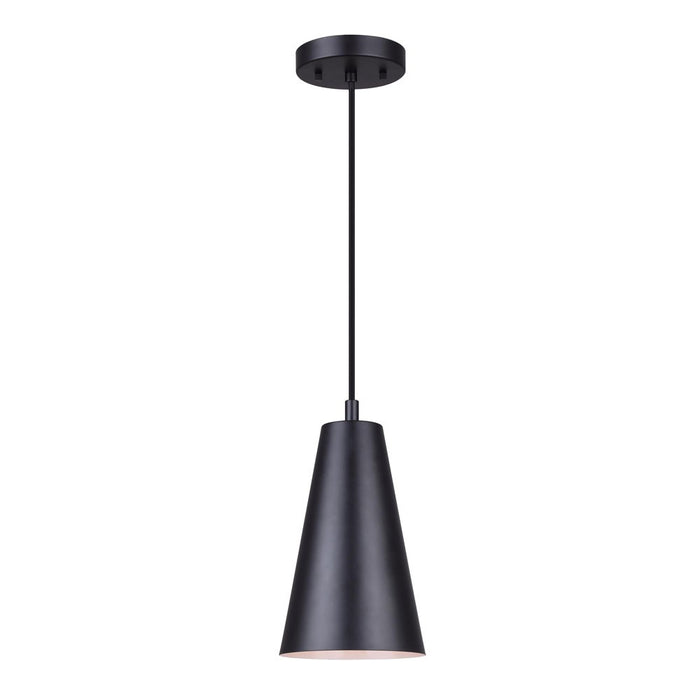 Canarm IPL1056A01BK One Light Pendant, Matte Black