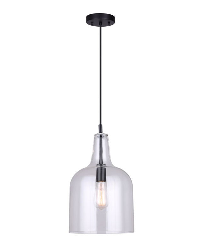 Canarm IPL1059A01BK10 One Light Pendant, Matte Black