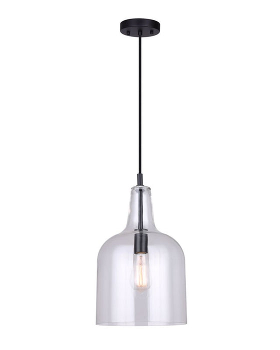 Canarm IPL1059A01BK10 One Light Pendant, Matte Black