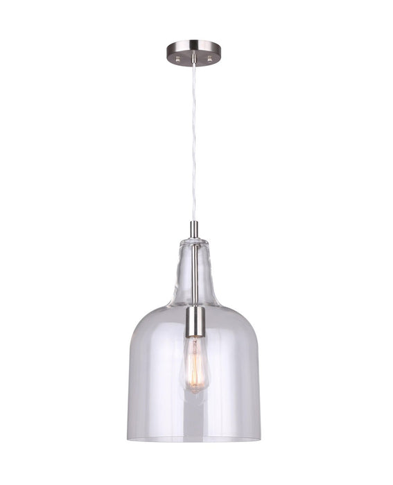Canarm IPL1059A01BN10 One Light Pendant, Brushed Nickel
