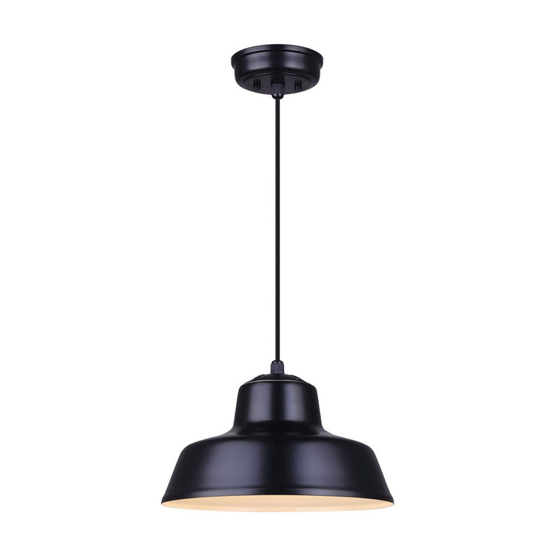Canarm IPL1095A01BK One Light Pendant, Matte Black
